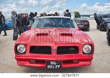 Pontarlier - Bourgogne Franche Comté France - June 16th 2019 - Red 1974 Pontiac Firebird Formula 350