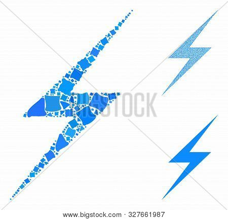 Lightning Mosaic Vector & Photo (Free Trial) | Bigstock