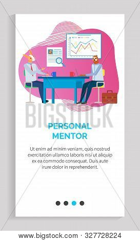 Professional Mentoring Vector, Business School And Learning Of Hipster Animals, Kangaroo And Sloth S