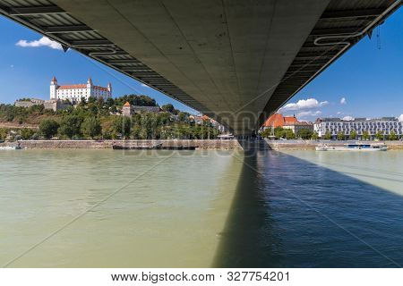 Bratislava castle and Danube river, Slovakia