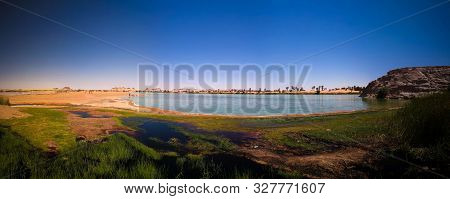 Panoramic View To Katam Aka Baramar Lake Group Of Ounianga Kebir Lakes , Ennedi, Chad