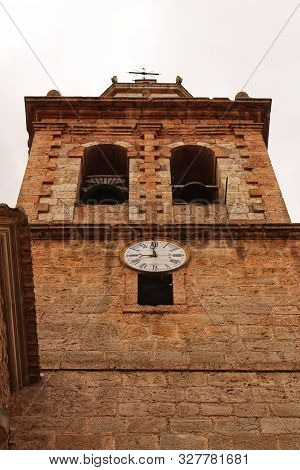 San Juan Bautista Church In Casas Ibanez Village In Castilla La Mancha, Spain. Baroque Style Constru