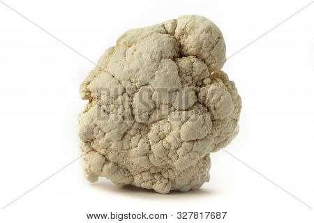 Magnesite Mineral From Namibia Isolated On A Pure White Background