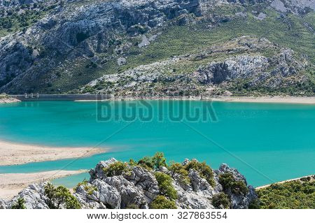 Fantastic Views Of The Embalse De Cuber In The Sierra De Tramuntana, Mallorca, Spain