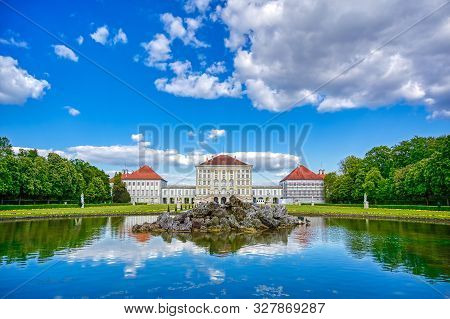 Munich, Germany - May 13, 2019 - The Nymphenburg Palace, Schloss Nymphenburg, Is A Baroque Palace In