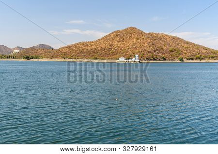 Solar Observatory On Fateh Sagar Lake In Udaipur. Rajasthan. India