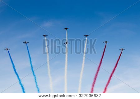 Planes Doing Stunts In The Sky In Spain
