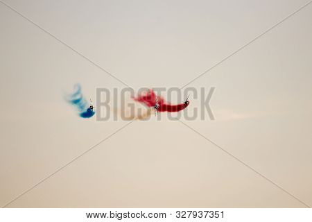 Planes Doing Stunts In The Sky In Spain