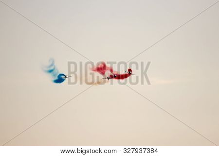 Planes Doing Stunts In The Sky In Spain