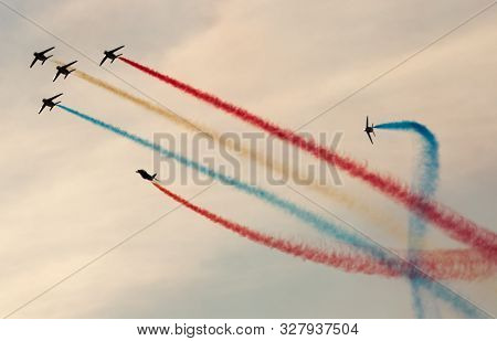 Planes Doing Stunts In The Sky In Spain