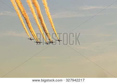 Planes Doing Stunts In The Sky In Spain
