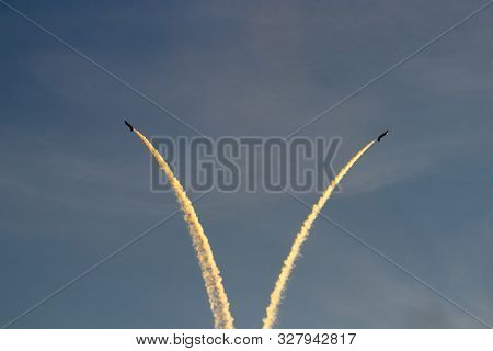 Planes Doing Stunts In The Sky In Spain