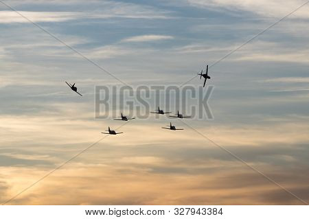 Planes Doing Stunts In The Sky In Spain