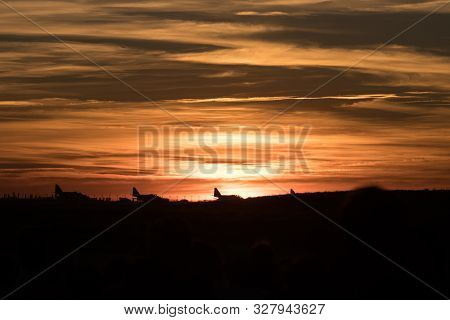 Planes Doing Stunts In The Sky In Spain