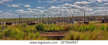 South African ghetto along a highway in Gauteng province