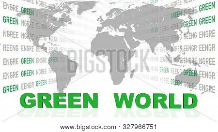 Green Zeitgeist - Composition Of Various Graphic Elements - 3d Illustration