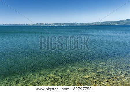 The Lake Of Bracciano, Rome, Lazio, Italy, At Trevignano Romano , In June