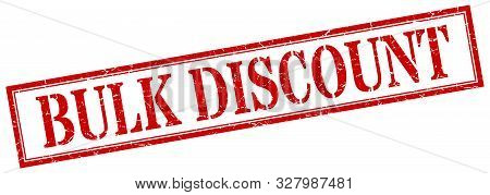 Bulk Discount Stamp. Bulk Discount Square Grunge Sign. Bulk Discount