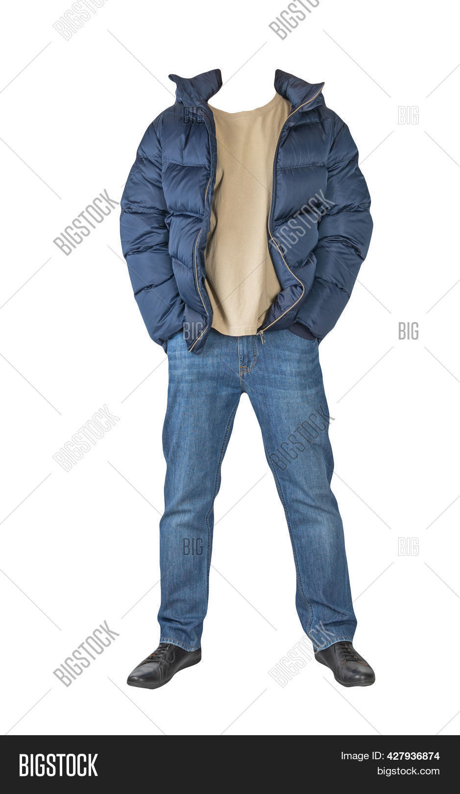 Dark Blue Jeans,beige Image \u0026 Photo 