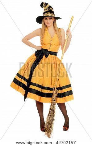 Ung kvinde med en Besom