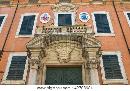 Biskop Palace. Ferrara. Emilia-Romagna. Italien.
