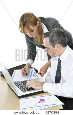 Équipe Business sur fond blanc