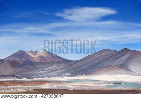 Salar De Talar, The High Plateau Salt Lakes In Los Flamencos National Reserve, Antofagasta Region, N