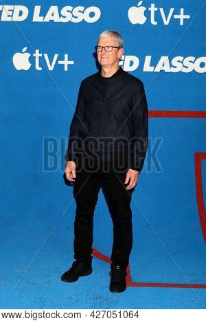 LOS ANGELES - JUL 15:  Tim Cook, CEO Apple at the Ted Lasso Season 2 Premiere Screening at the Pacific Design Center Rooftop on July 15, 2021 in Los Angeles, CA