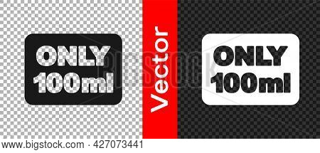 Black Liquids In Carry-on Baggage Icon Isolated On Transparent Background. Airport Rules. Vector