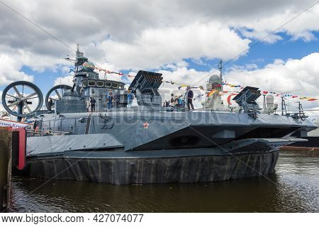 Saint Petersburg, Russia - July 02, 2017: Small Amphibious Assault Ship 