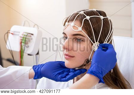 Patient Brain Testing Using Encephalography At Medical Center
