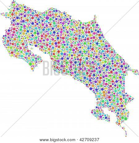 Decorativa mappa del Costarica