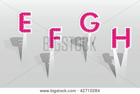 Ilustração de Efgh letras