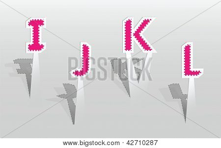Illustration Of Ijkl Letters