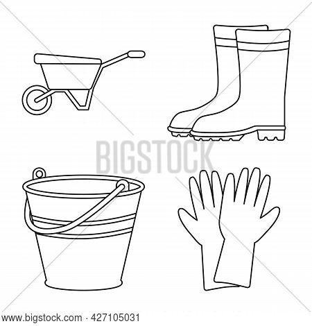 Vector Illustration Of Garden And Horticulture Sign. Set Of Garden And Agriculture Stock Vector Illu