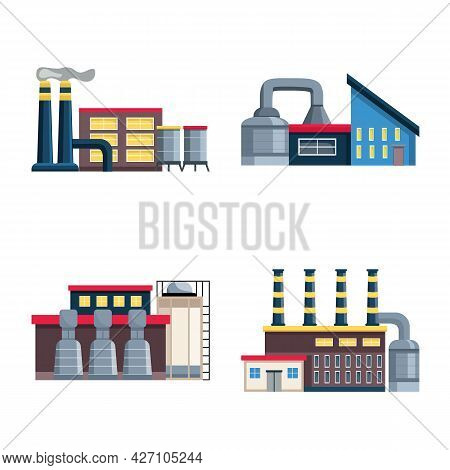 Isolated Object Of Industry And Plant Icon. Set Of Industry And Construction Stock Symbol For Web.