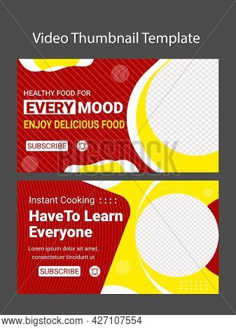 Food And Restaurant Video Content Thumbnail Design. Video Thumbnail Design For Restaurant Business