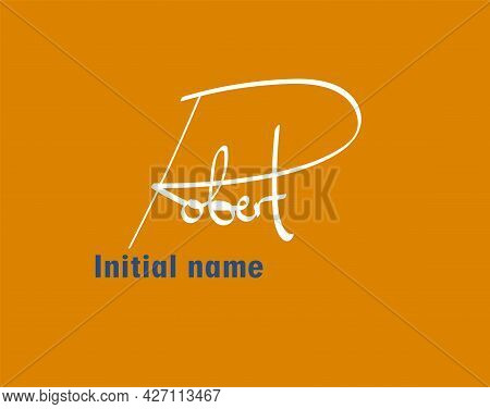 Robert's Handwriting. Signature Logo For Identity Hand Drawn Style