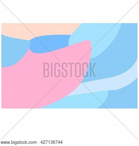 Background Illustration Light Blue With Curved Lines. The Vector Can Be Used For Various Media Or We
