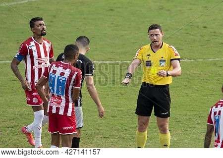 Rio, Brazil - July 18, 2021: Ramon Abatti Abel Referee In Match Between Vasco 1 Vs 1 Nautico By 12th