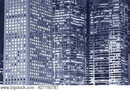 Exterior Of Modern Office Building In Hong Kong City