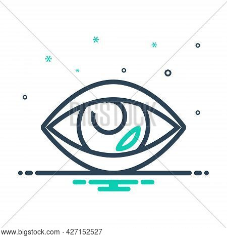 Mix Icon For Vision See View Look Sight Watch Eyesight Peep Eyeball