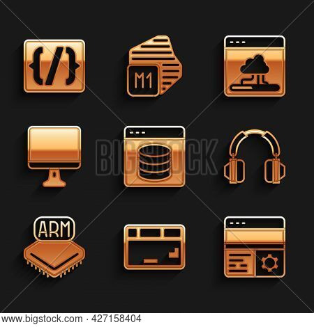Set Server, Data, Web Hosting, Keyboard, Debugging, Headphones, Processor, Computer Monitor Screen, 