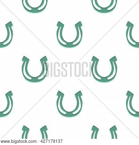 Illustration On Theme Irish Holiday St Patrick Day, Seamless Horseshoes