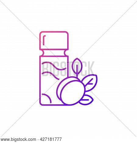 Plum Wine Gradient Linear Vector Icon. Taiwanese Traditional Alcohol Drink. Asian Fruit Wine Bottle.