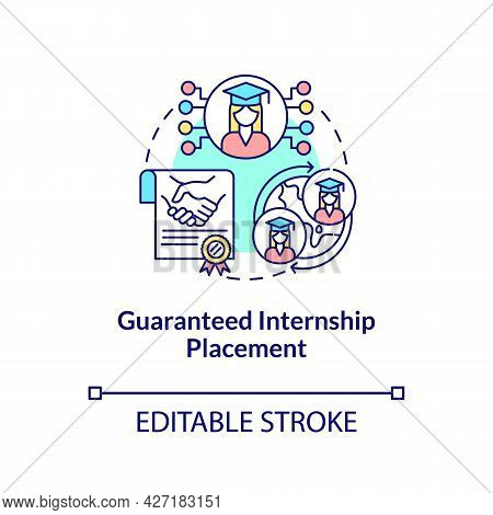 Guaranteed Internship Placement Concept Icon. Internship Program Benefit Abstract Idea Thin Line Ill