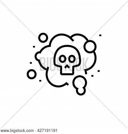Air Pollution Icon. Nature Disaster Vector Illustration.