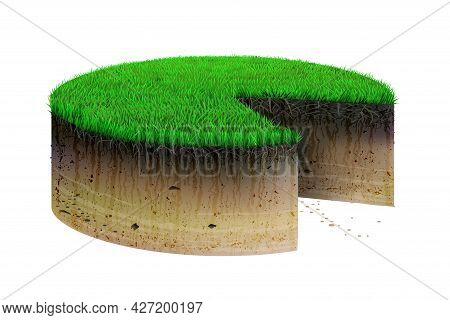 Concept Cake From Land Plot Of Field