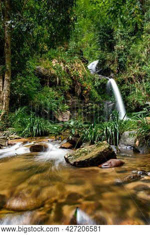 Mon Tha Than Waterfall It Beautiful Most Famous In Doi Suthep-pui National Park, Chiang Mai, Thailan