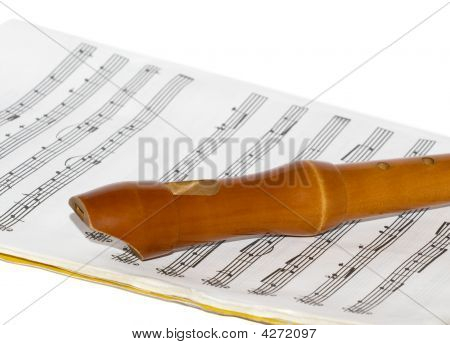 Optager på et ark musik